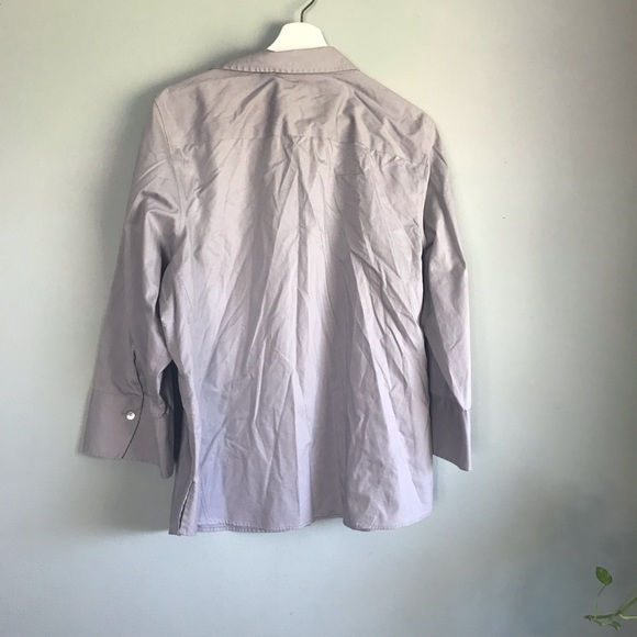Women’s 1x gray button up top-Fox Croft - Picture 6 of 7